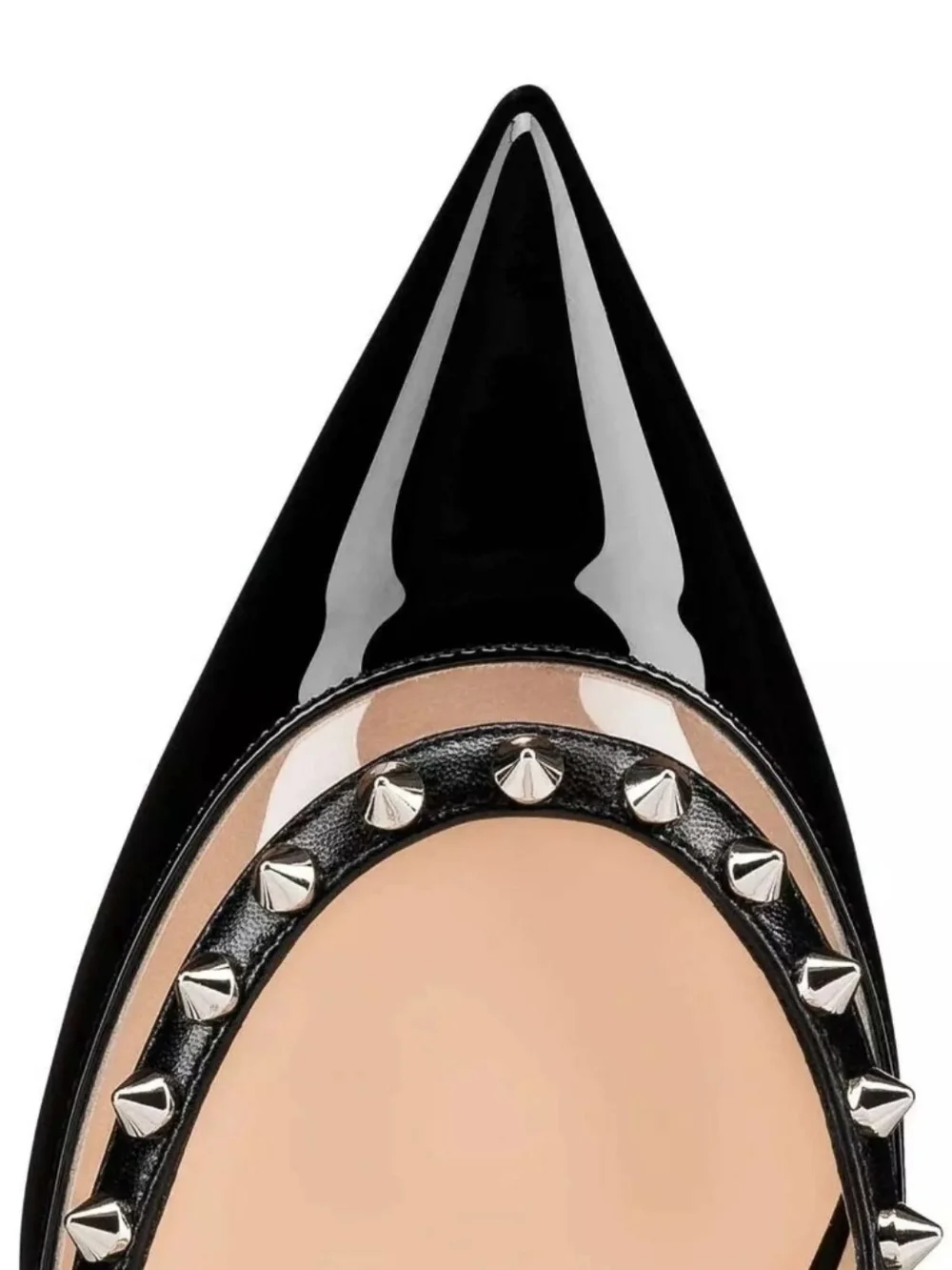 Christian Louboutin Pointed Toy Stud Slingback 70 Size 42 Us 10 AUTHENTIC